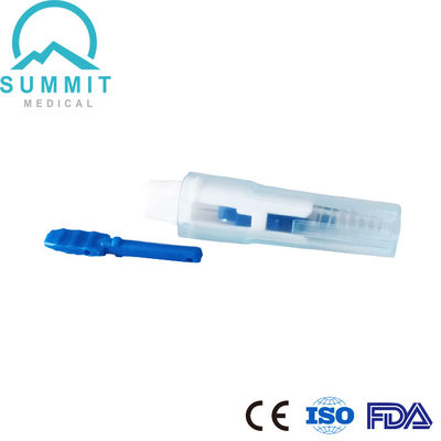 자동 고정 바늘 30G 1.5mm 파란색이 포함된 소형 안전 란셋 장치
