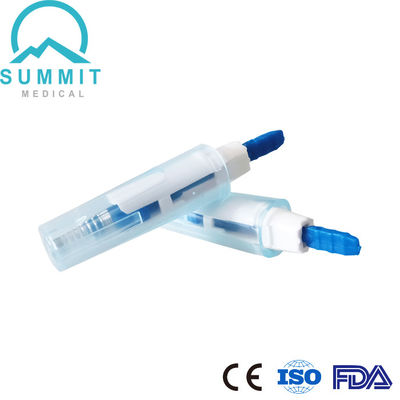 자동 고정 바늘 30G 1.5mm 파란색이 포함된 소형 안전 란셋 장치