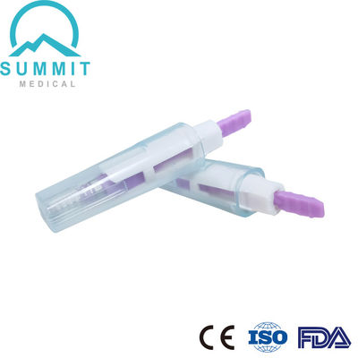 멸균 압력 작동식 안전 랜싯 28G 1.8mm 보라색 상자당 100개
