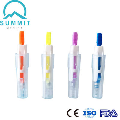 진료점 검사용 색상 코딩 안전 혈액 랜셋 21G 23G 26G 28G 30G
