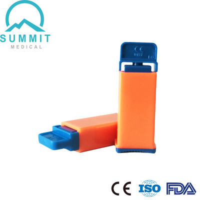 일회용 자동 랜싱 장치 안전 혈액 랜셋 21G 2.2mm 오렌지