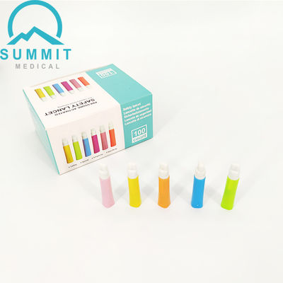 자멸용 랜세트, 자동 철회용 바늘 26G 깊이 1.8mm 당뇨병