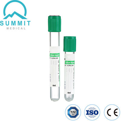 나트륨 헤파린 또는 리튬 헤파린 첨가제가 포함된 그린탑 혈액 튜브, 4ml
