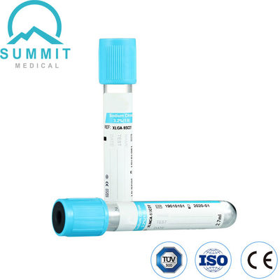 2.7ml 나트륨 시트레이트 튜브, 밝은 파란색 톱, 3.2% 나트륨 시트레이트 첨가물