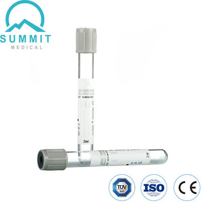 2ml 글루코스 튜브, 회색 톱, K2EDTA와 함께 나트륨 플로라이드 첨가물