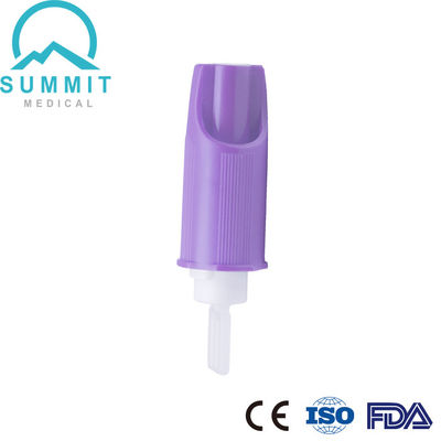 압력 활성화 30G 1.4 밀리미터 자줏빛과 어수룩한 사람 철회할 수 있는 랜싯 장치