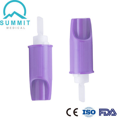 압력 활성화 30G 1.4 밀리미터 자줏빛과 어수룩한 사람 철회할 수 있는 랜싯 장치