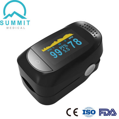건강 사용을 위한 가득 차있는 까만 OLED FDA 의학 손가락 끝 맥박 산소 농도계