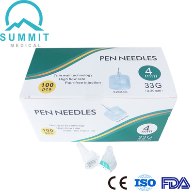 대부분의 당뇨병으로 적합한 노력 유리 인슐린 펜 니들은 0.20 Ｘ 4 밀리미터 (33G Ｘ 4 밀리미터)을 씁니다