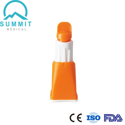 다중 깊이 설정 조정할 수 있는 안전성 혈액 란셋 28G 1.3 mm/1.8mm/2.3mm 오렌지