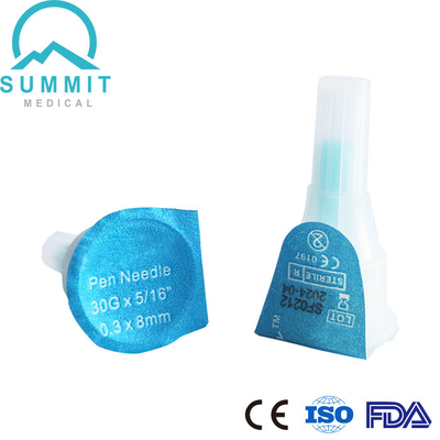 인슐린 30G Ｘ 5/16 &quot; 0.3x8mm을 위한 의학 불모 주입 니들